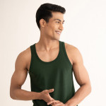Men Solid Round Neck Cotton Vest