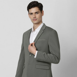 Men Solid Single Breasted Formal Blazer