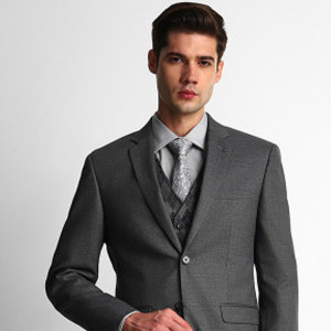 Self-Design Slim-Fit Single-Breasted Three-Piece Coats