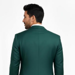 Men's Formal Blazer, Green, Single Button, Notch Lapel, Business Suit Jacket
