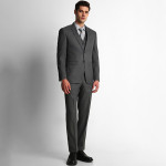 Self-Design Slim-Fit Single-Breasted Three-Piece Coats