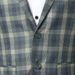 Men Checkered Single Breasted Casual Blazer