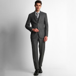 Self-Design Slim-Fit Single-Breasted Three-Piece Coats