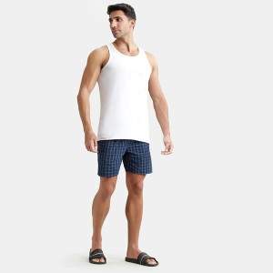 Men's Super Combed Cotton Round Neck Sleeveless Vest with Extended Length for Easy Tuck