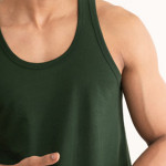Men Solid Round Neck Cotton Vest